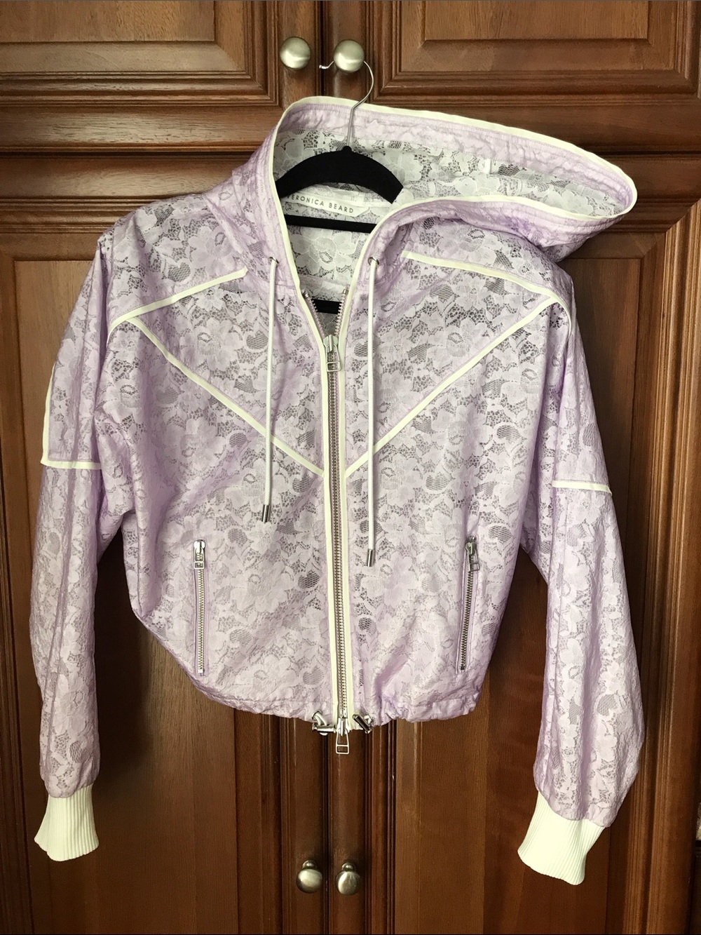 Veronica Beard Mya Purple Lace zip up hoodie jacket